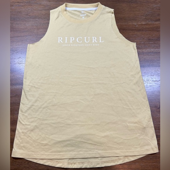 Rip Curl Vaporcool Men’s Size S Crew Neck Tank - Washed Yellow - Picture 1 of 5